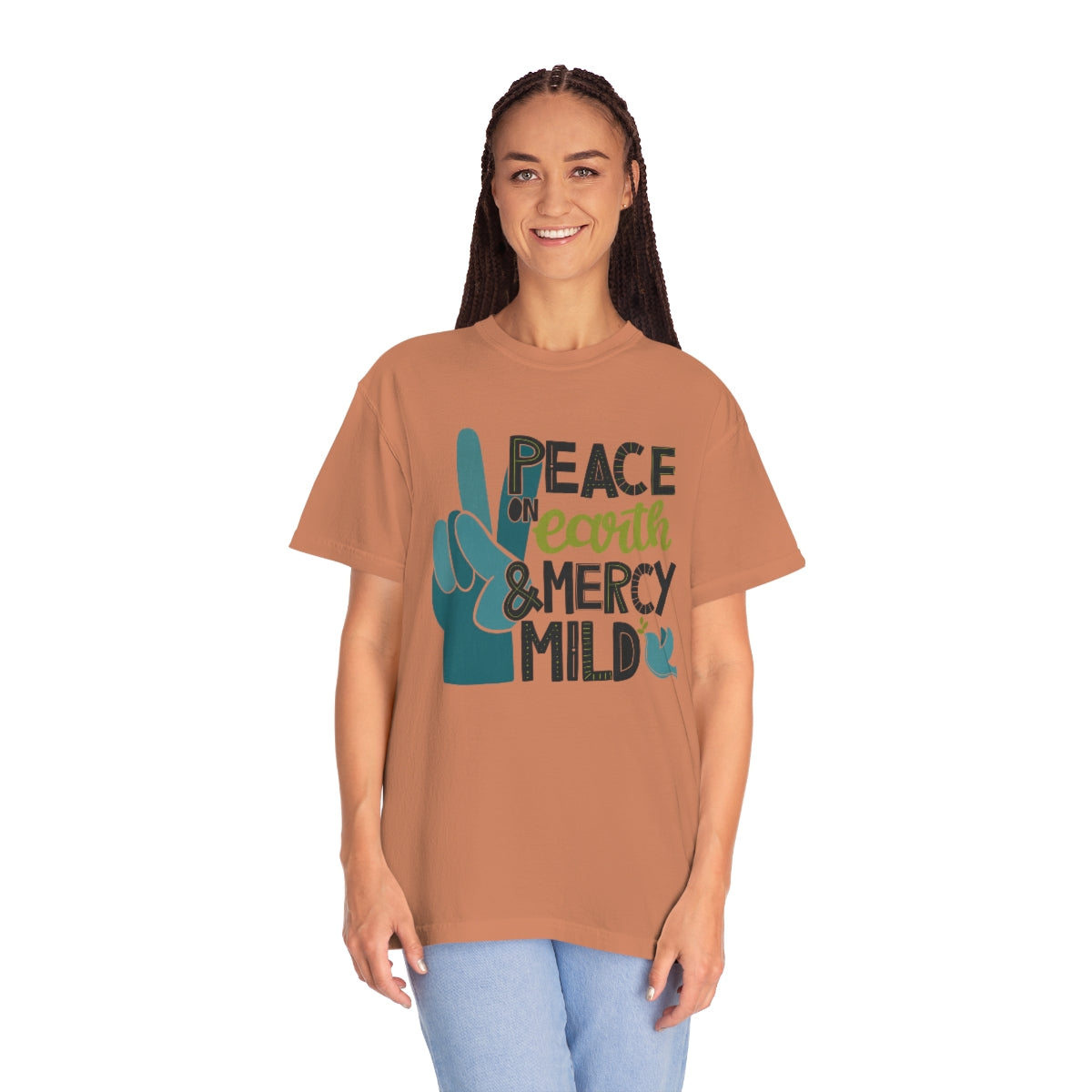 Peace on Earth and Mercy Mild Unisex Garment-Dyed Comfort Colors PREMIUM T-shirt