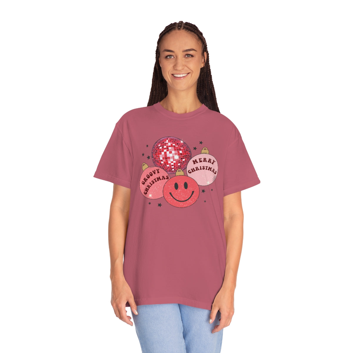Groovy Christmas Unisex Garment-Dyed Comfort Colors PREMIUM T-shirt
