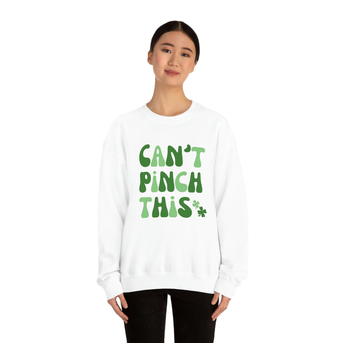 St. Patrick's Day "Can't Pinch This" Design Unisex Heavy Blend Crewneck Sweatshirt