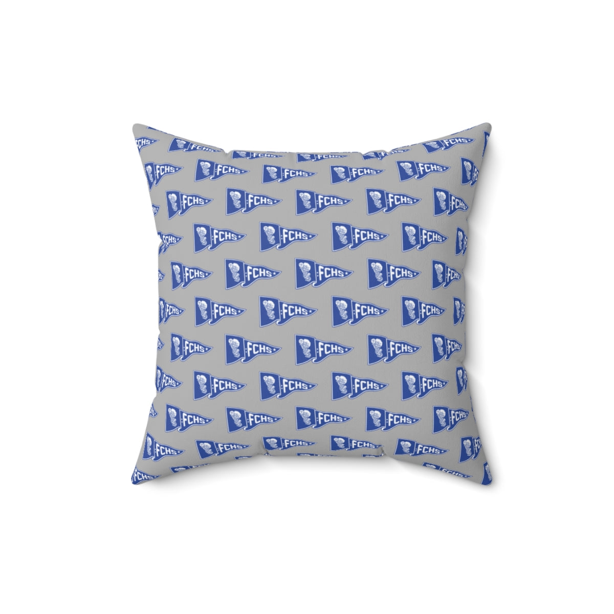 Gray Freeburg Midgets Pennant Pattern Spun Polyester Square Pillow