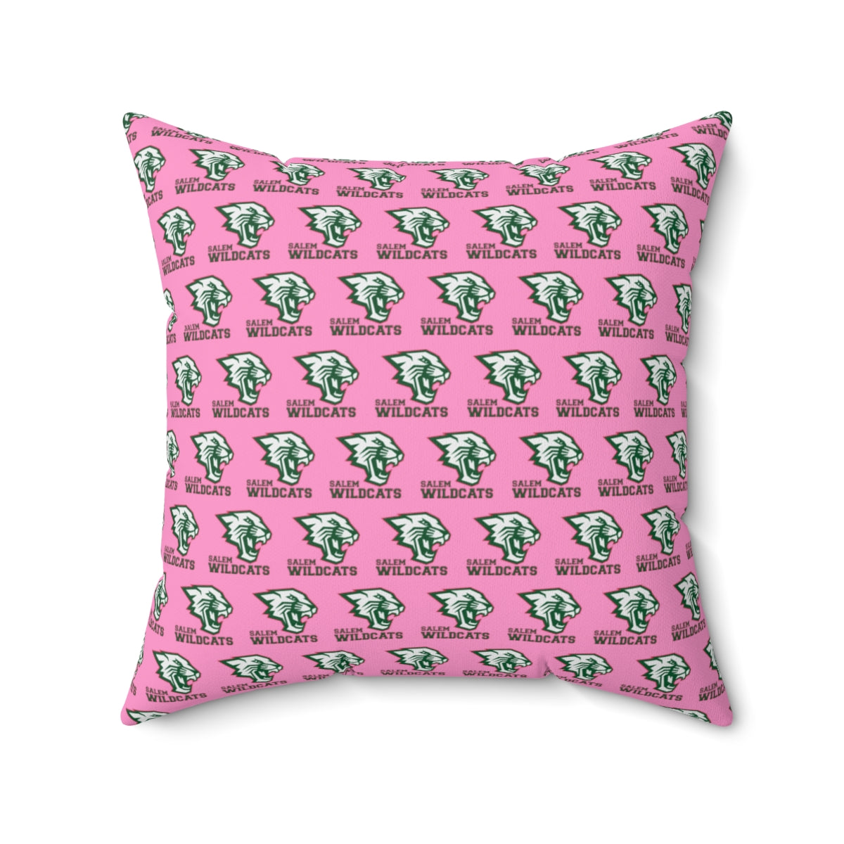 Pink Salem Wildcats Spun Polyester Square Pillow