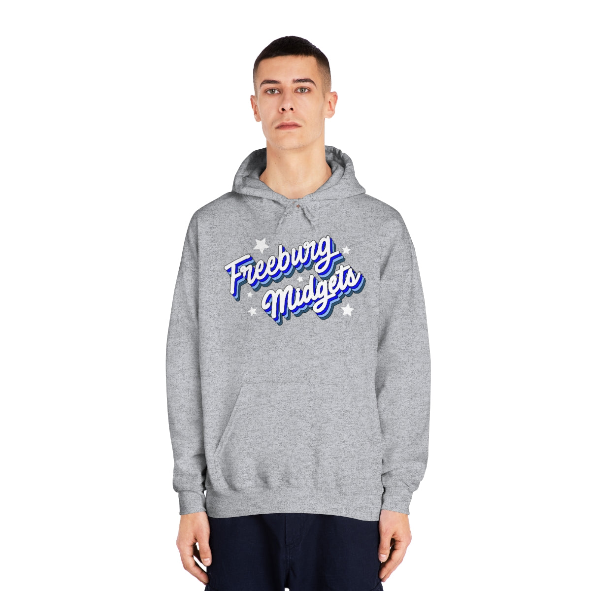 Retro Freeburg Midgets Unisex DryBlend® Hooded Sweatshirt