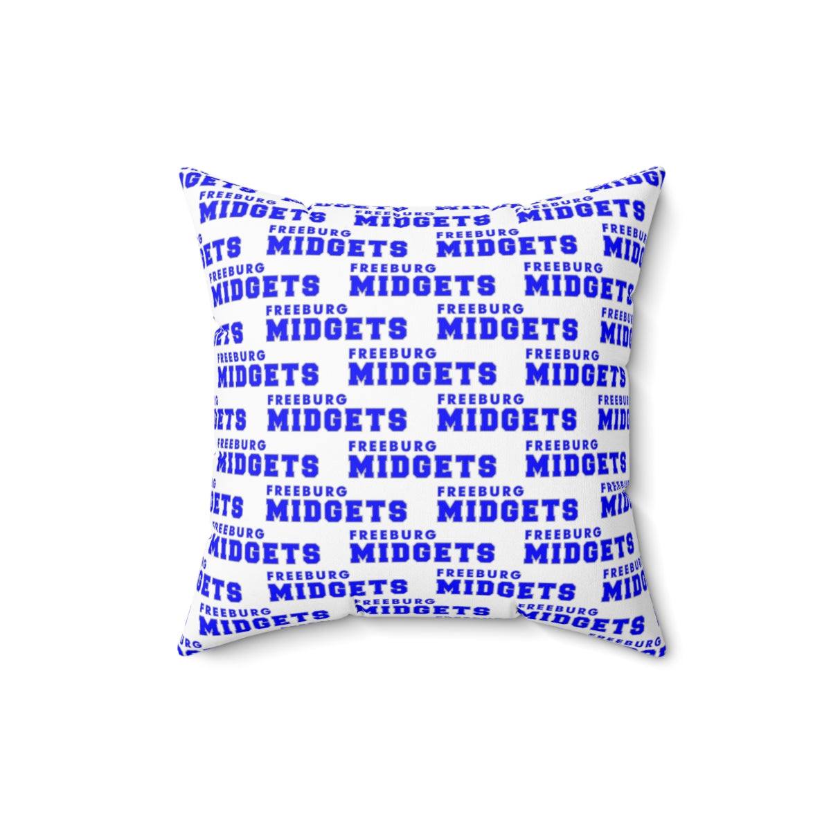 White Freeburg Midgets Spun Polyester Square Pillow