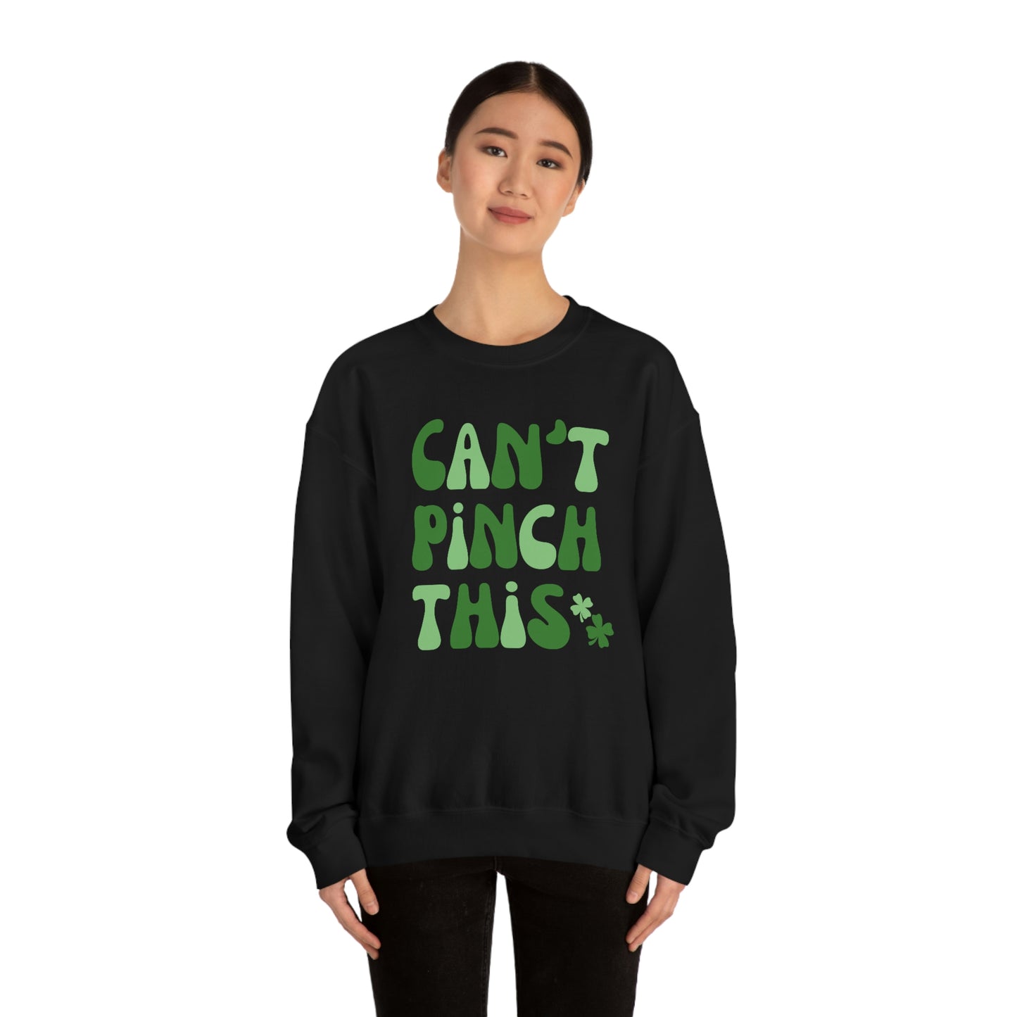 St. Patrick's Day "Can't Pinch This" Design Unisex Heavy Blend Crewneck Sweatshirt