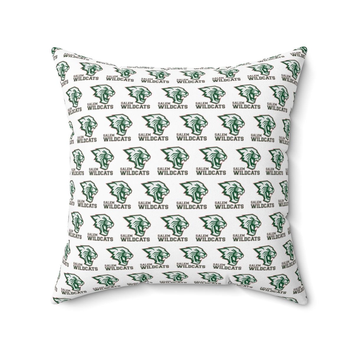 White Salem Wildcats Spun Polyester Square Pillow