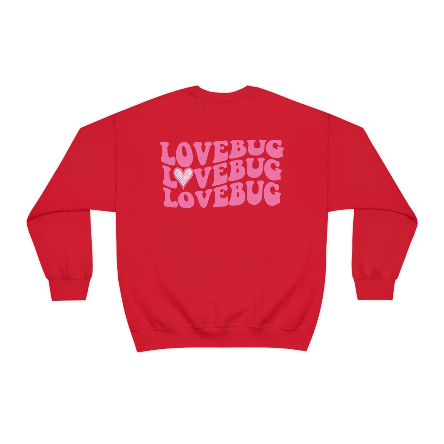 Front and Back Image "Lovebug" Unisex Heavy Blend™ Crewneck Sweatshirt