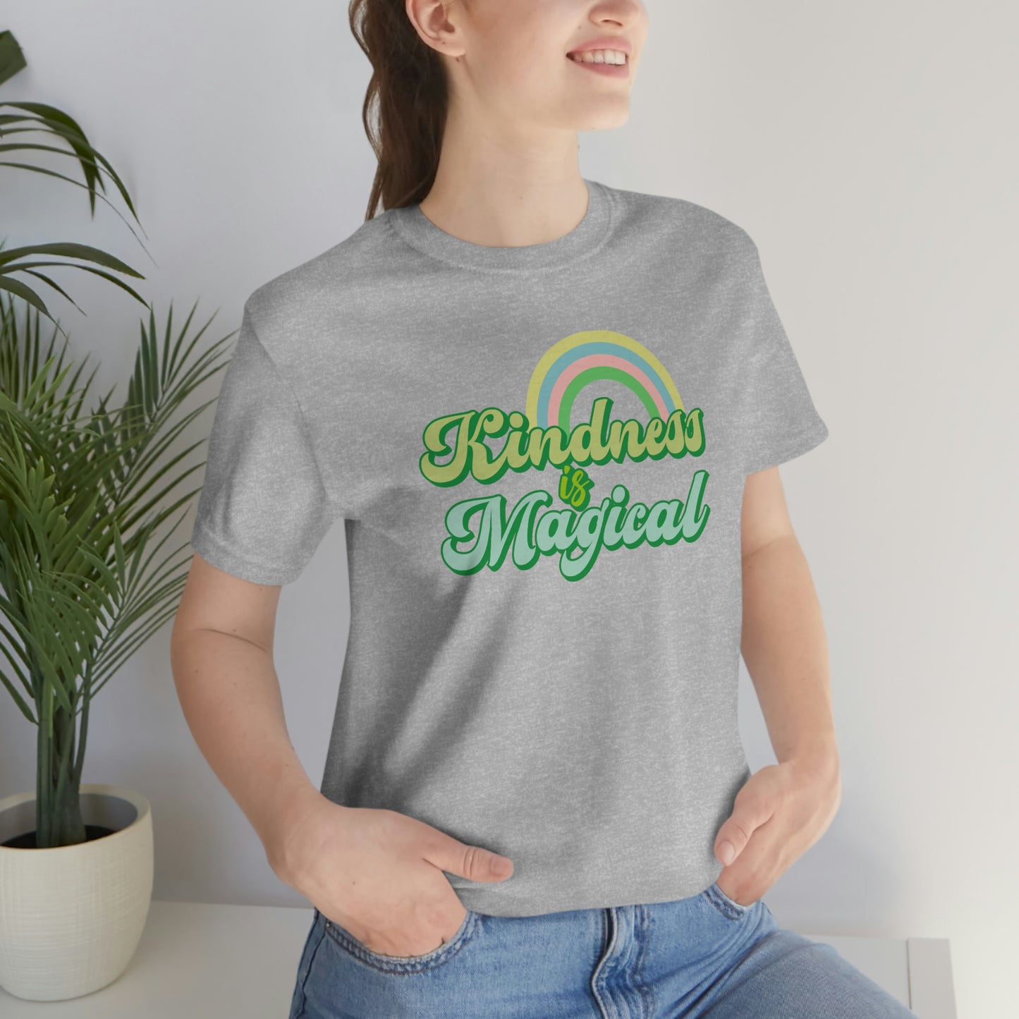 St. Patrick's Day "Kindness is Magical" - Front Side Only Unisex Jersey Short Sleeve Tee