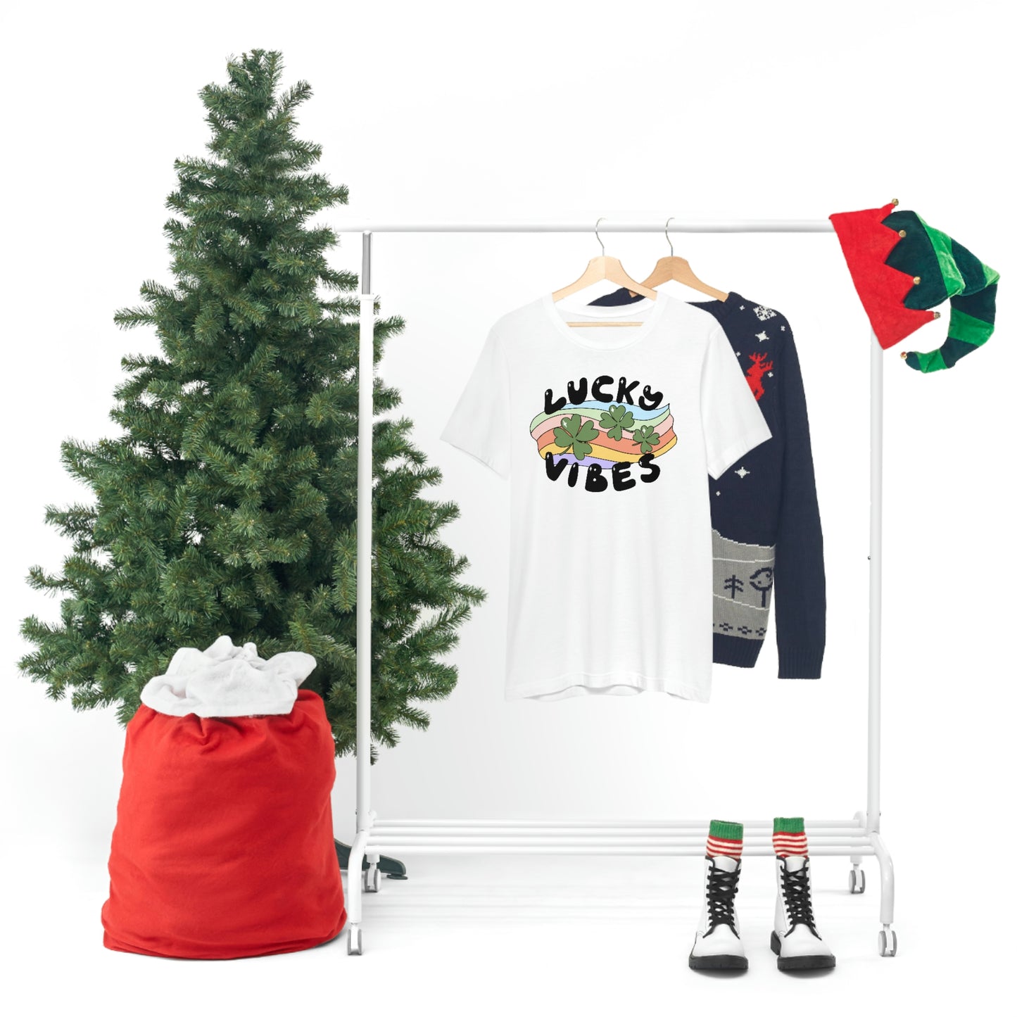 St. Patrick's Day "Lucky Vibes" Unisex Jersey Short Sleeve Tee