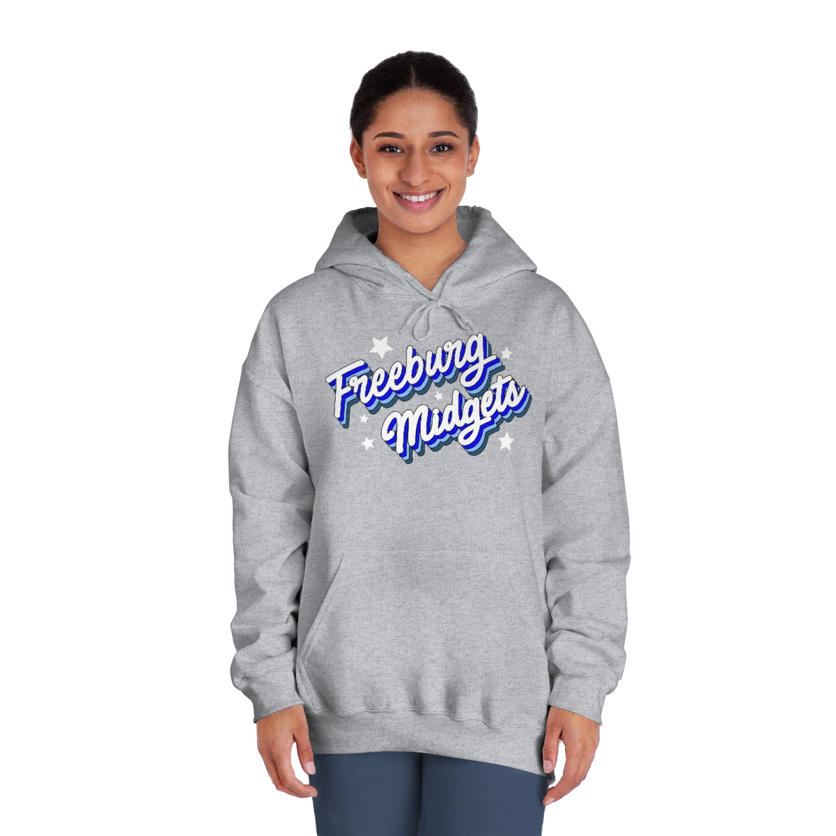 Retro Freeburg Midgets Unisex DryBlend® Hooded Sweatshirt