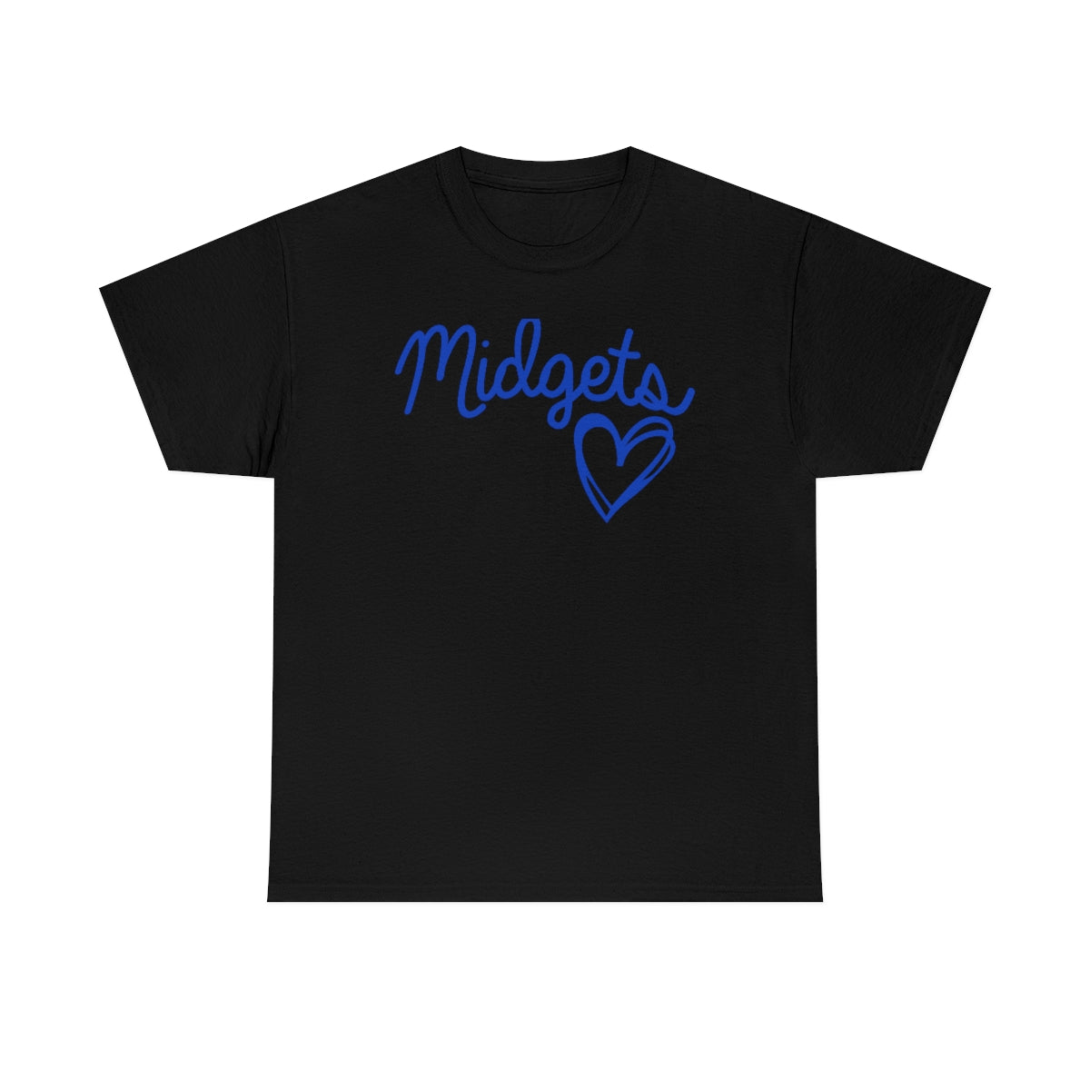 Midget Blue Heart Unisex Heavy Cotton Tee