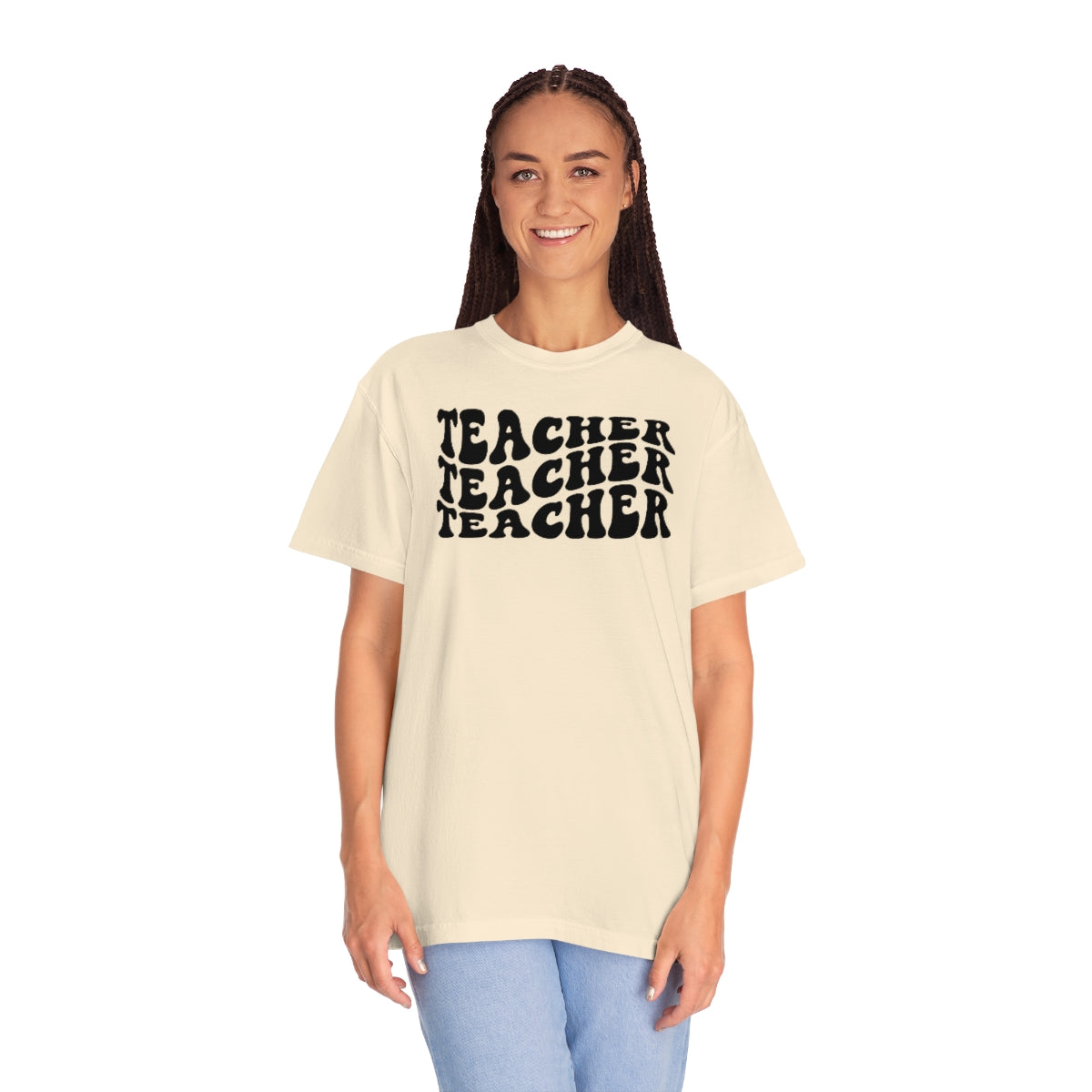 Teacher Black Print Unisex Garment-Dyed PREMIUM T-shirt
