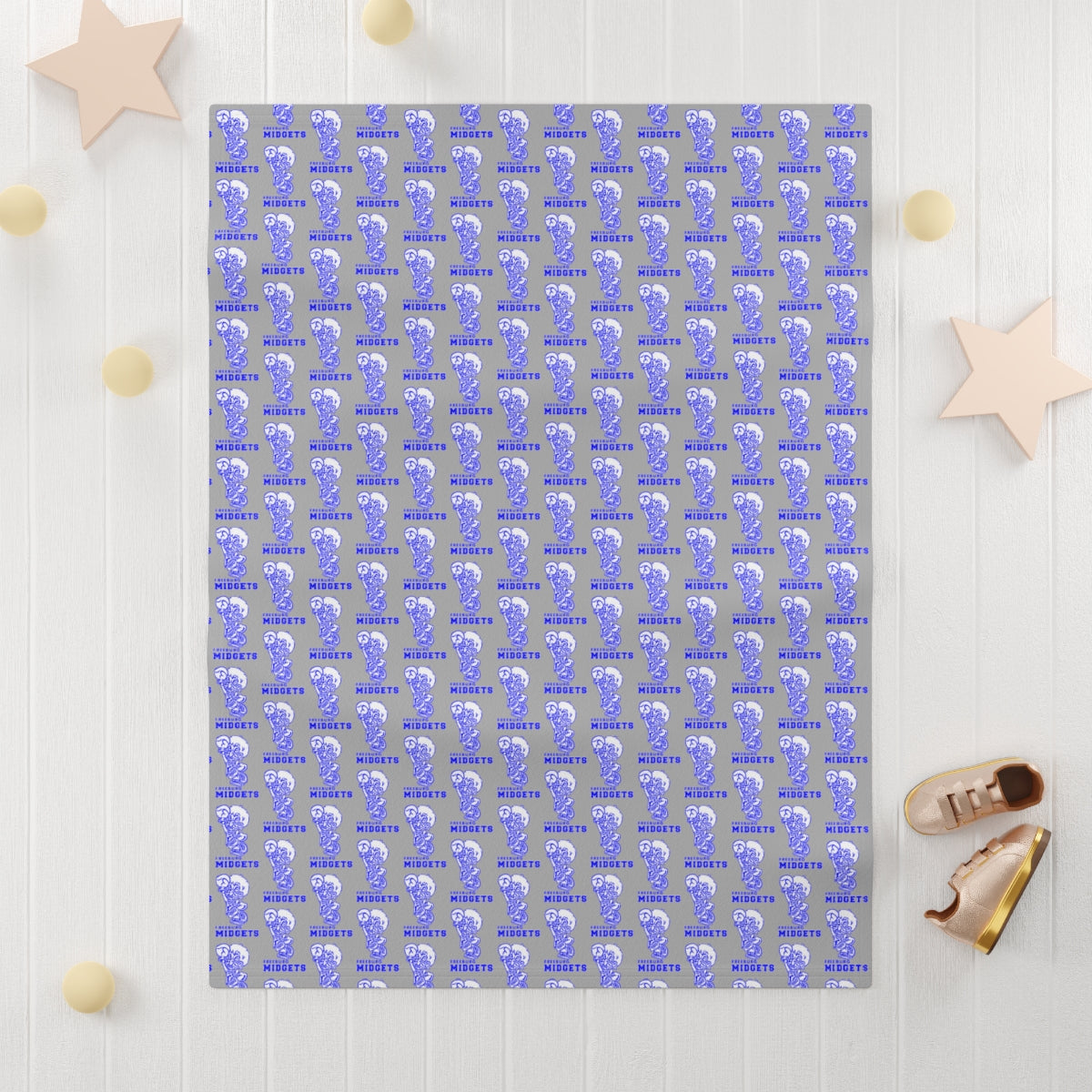 Gray Freeburg Midgets Soft Fleece Baby Blanket