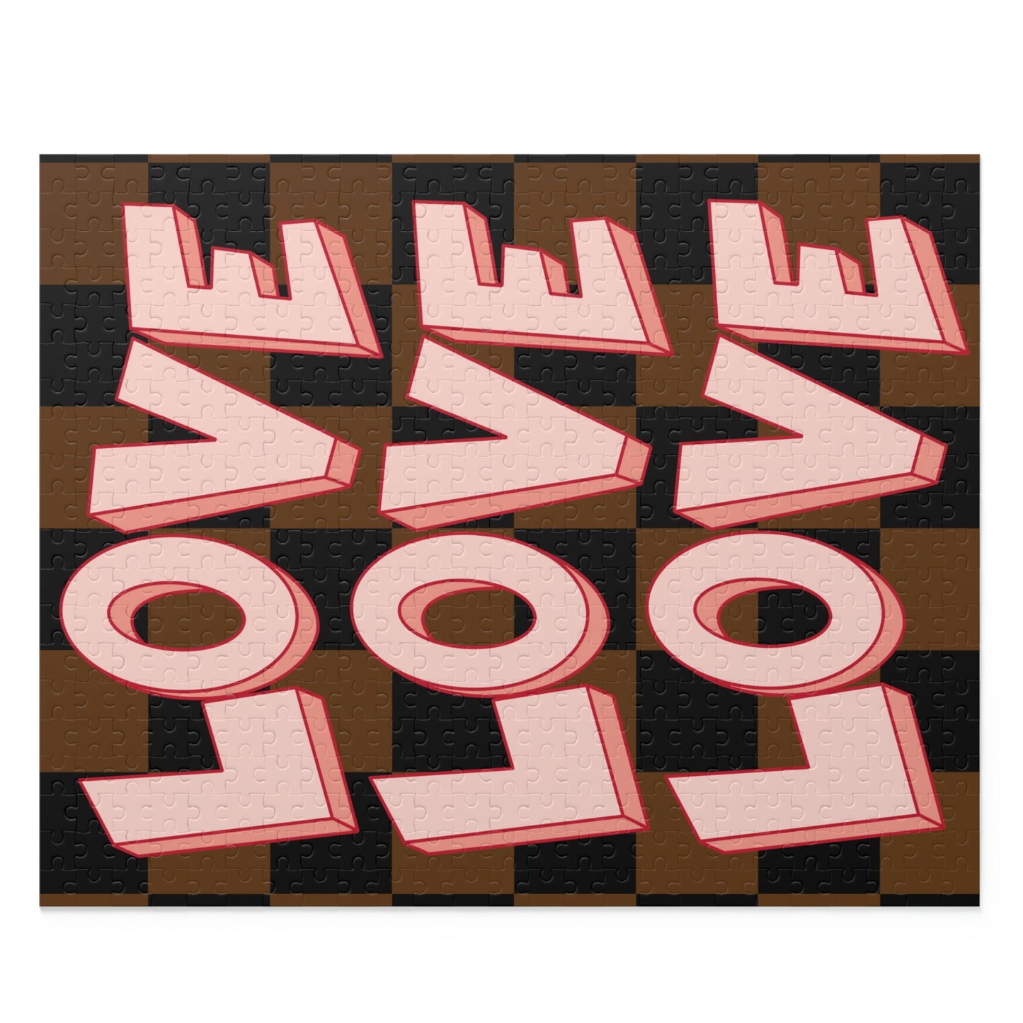 Love Love Love Checkered Puzzle (120, 252, 500-Piece)