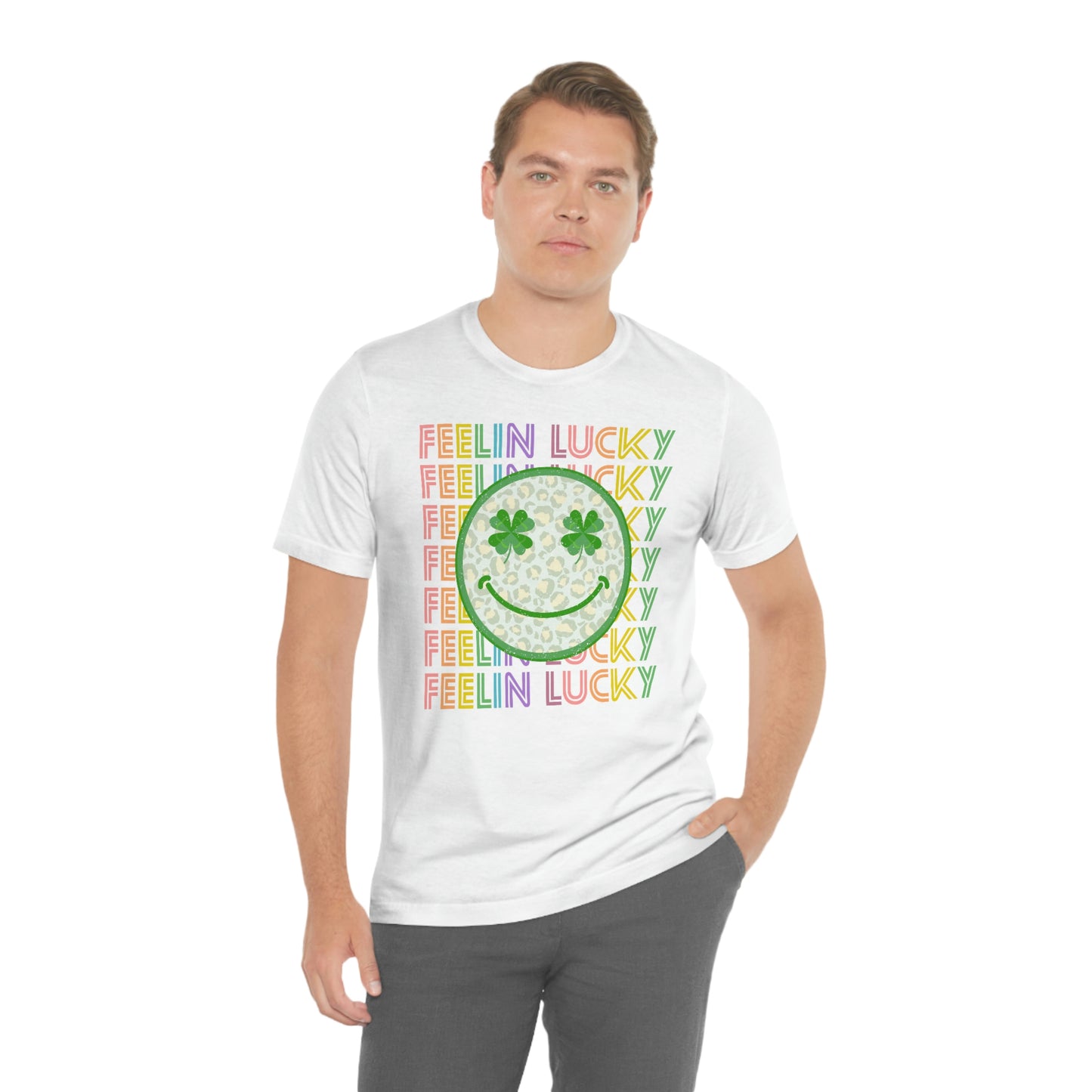 St. Patrick's Day "Feelin Lucky" Unisex Jersey Short Sleeve Tee