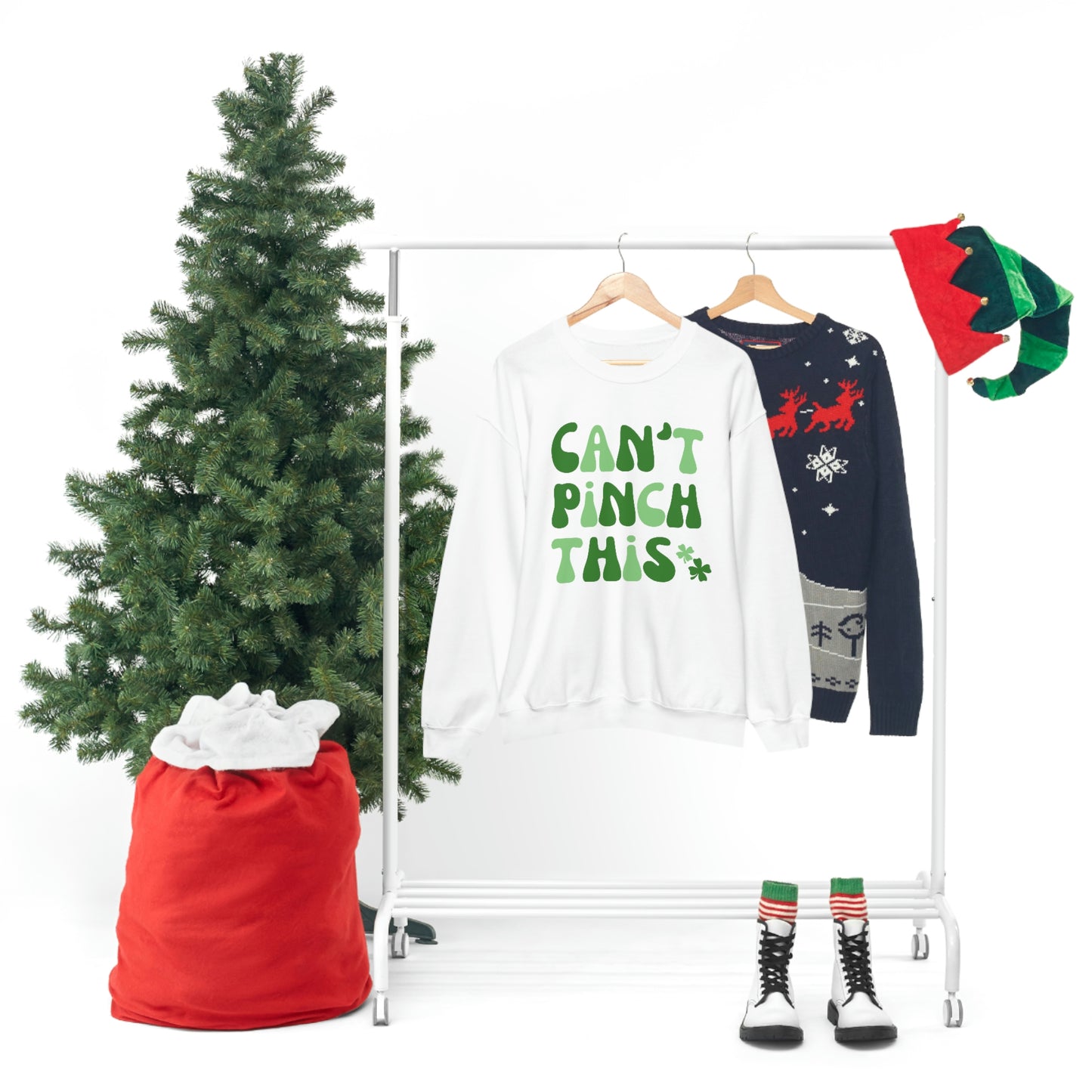 St. Patrick's Day "Can't Pinch This" Design Unisex Heavy Blend Crewneck Sweatshirt
