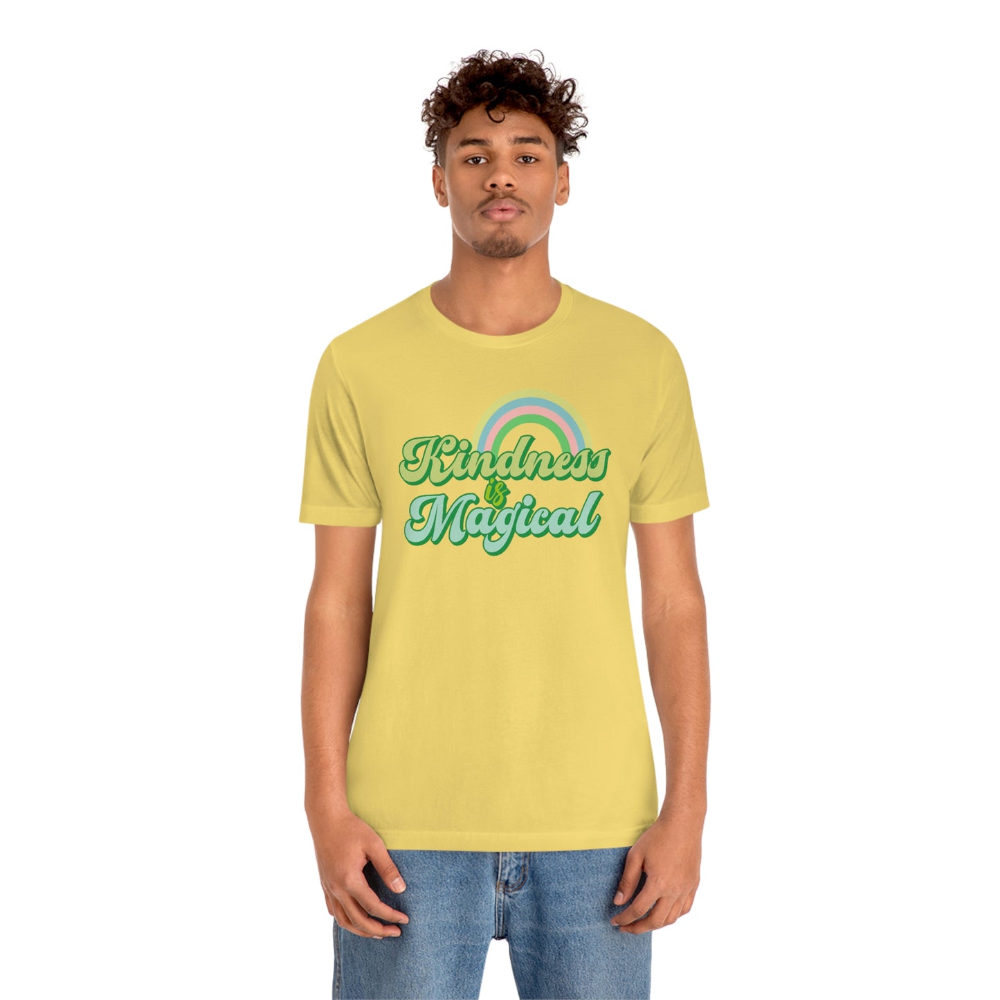 St. Patrick's Day "Kindness is Magical" - Front Side Only Unisex Jersey Short Sleeve Tee