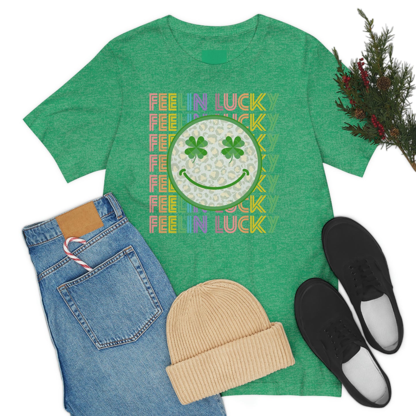 St. Patrick's Day "Feelin Lucky" Unisex Jersey Short Sleeve Tee