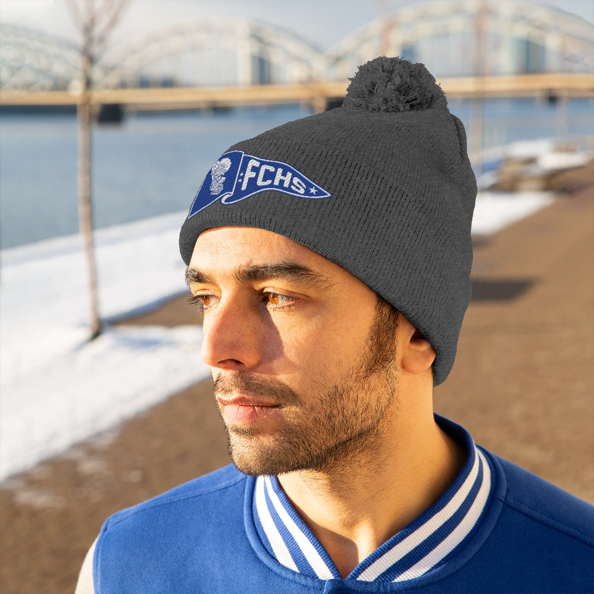 Freeburg Midget Pennant Pom Pom Beanie
