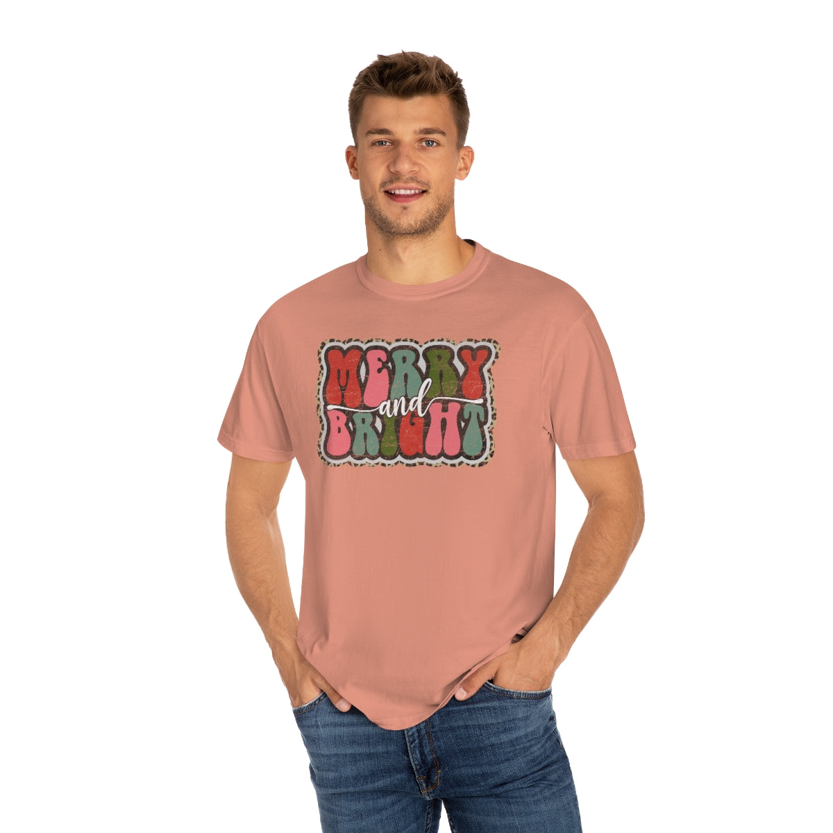 Merry and Bright Unisex Garment-Dyed Comfort Colors PREMIUM T-shirt
