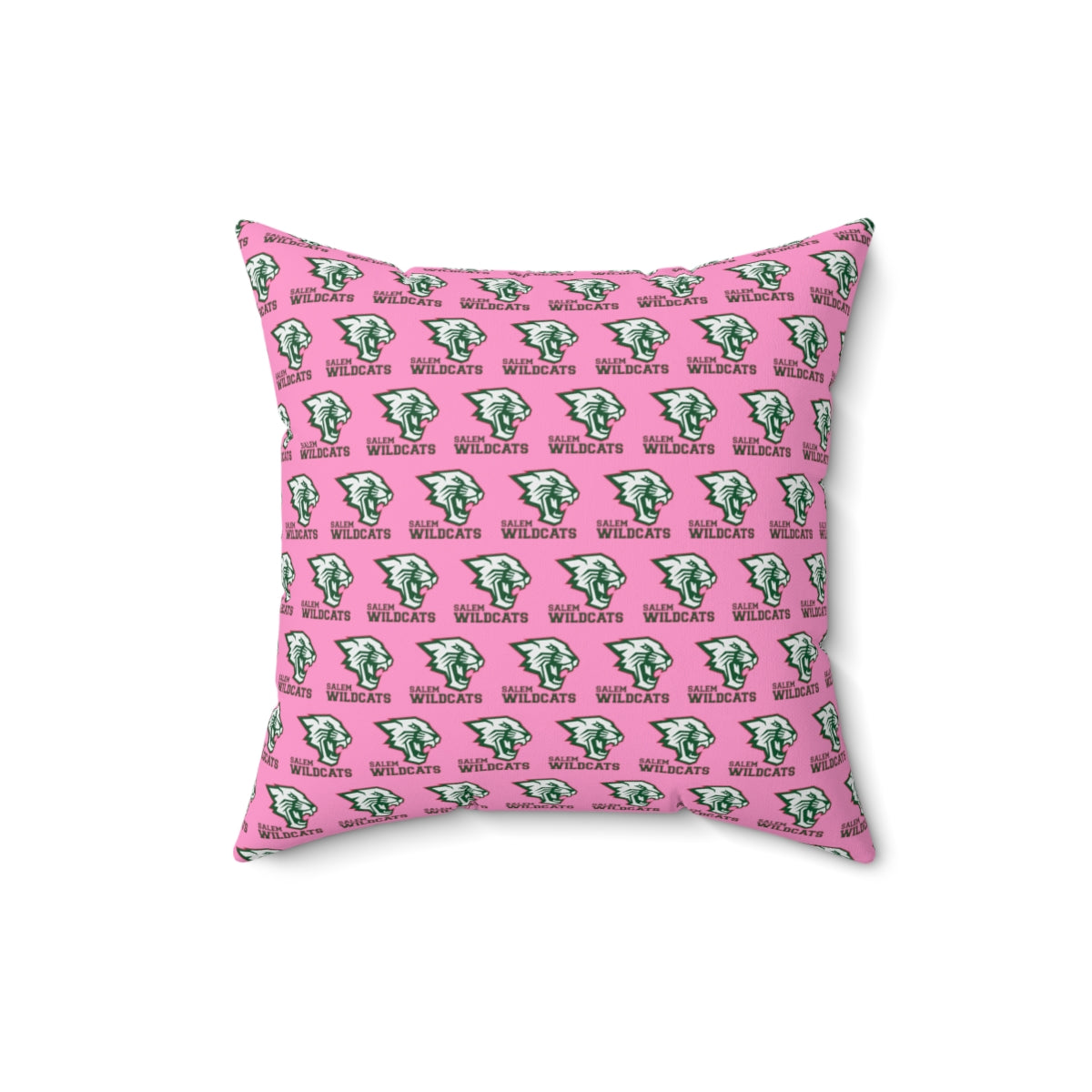 Pink Salem Wildcats Spun Polyester Square Pillow