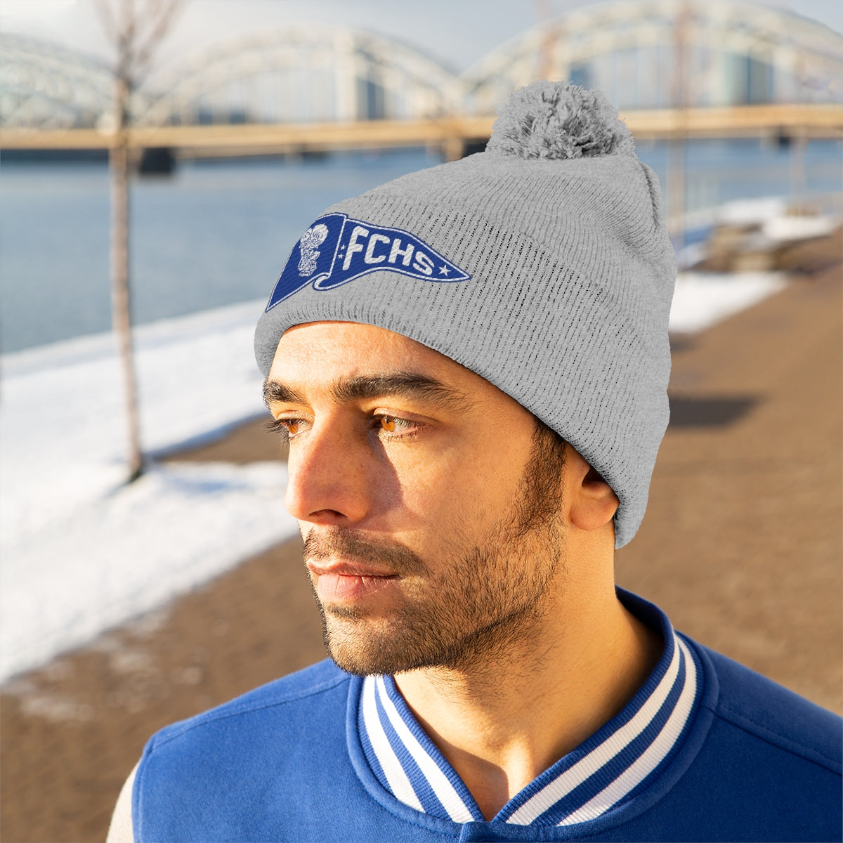 Freeburg Midget Pennant Pom Pom Beanie