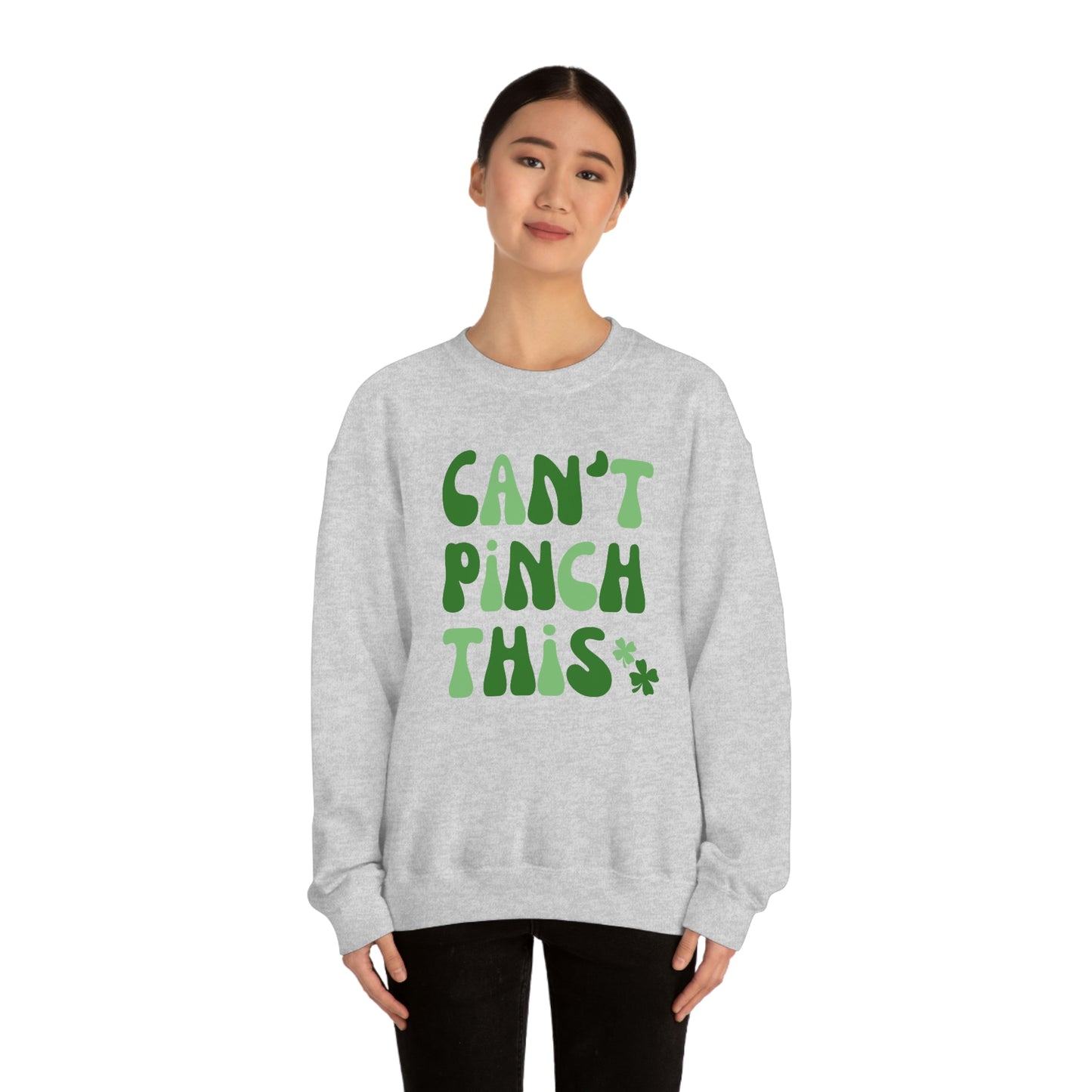 St. Patrick's Day "Can't Pinch This" Design Unisex Heavy Blend Crewneck Sweatshirt