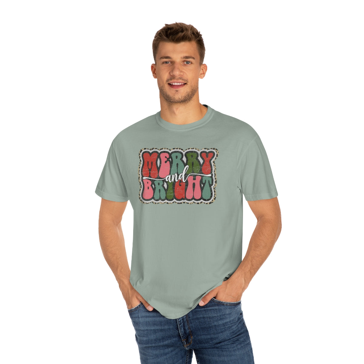 Merry and Bright Unisex Garment-Dyed Comfort Colors PREMIUM T-shirt
