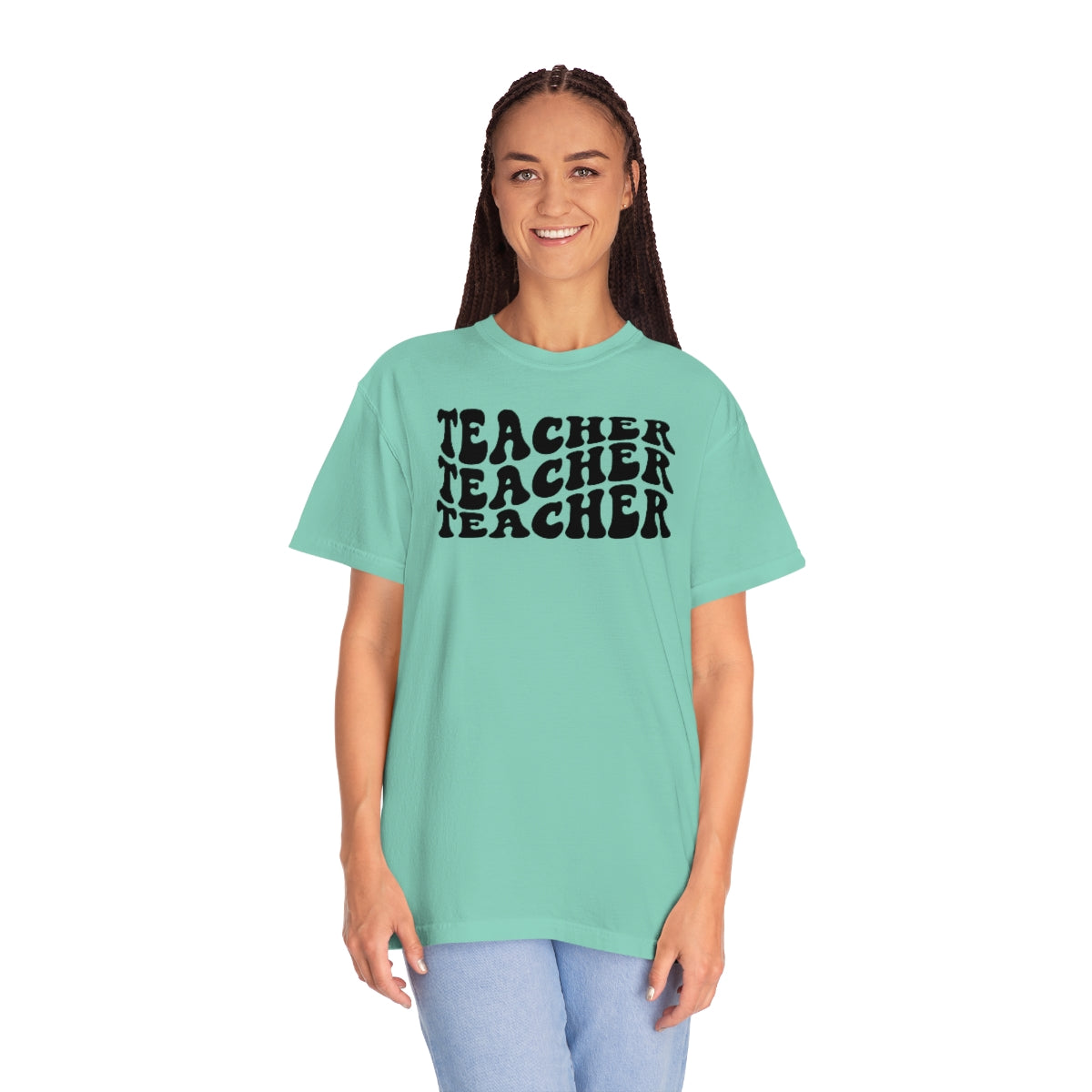 Teacher Black Print Unisex Garment-Dyed PREMIUM T-shirt
