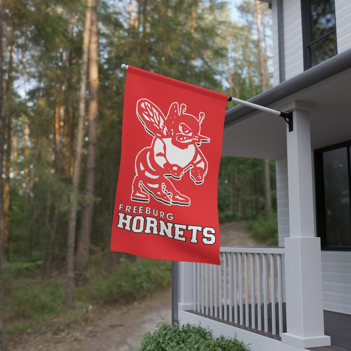 Red Freeburg Hornets House Banner