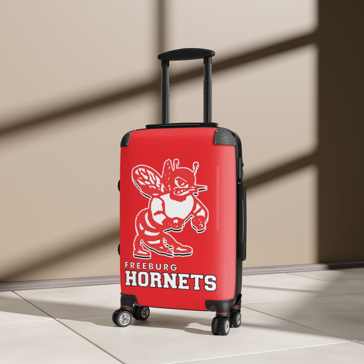 Freeburg Hornet Suitcases - Red Front/ Black Back