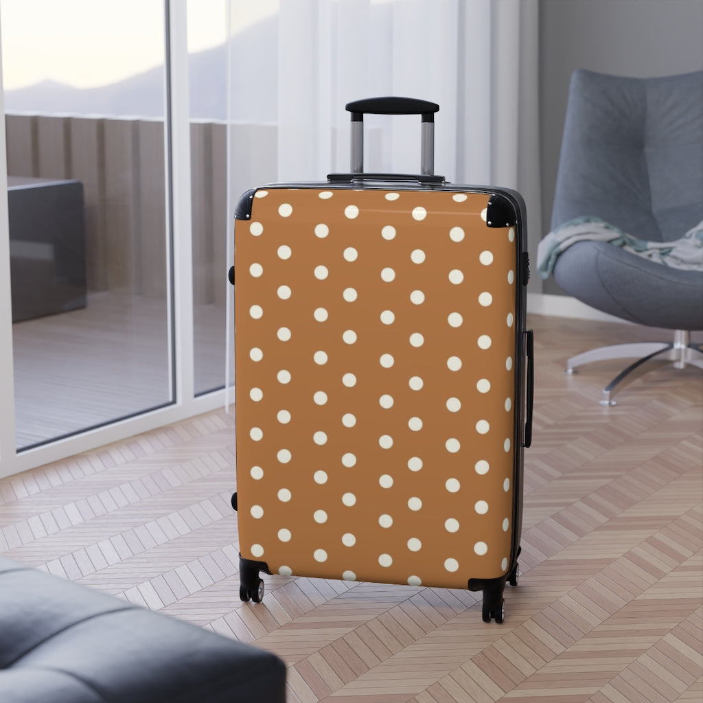 Rustic Polka Dots Suitcases