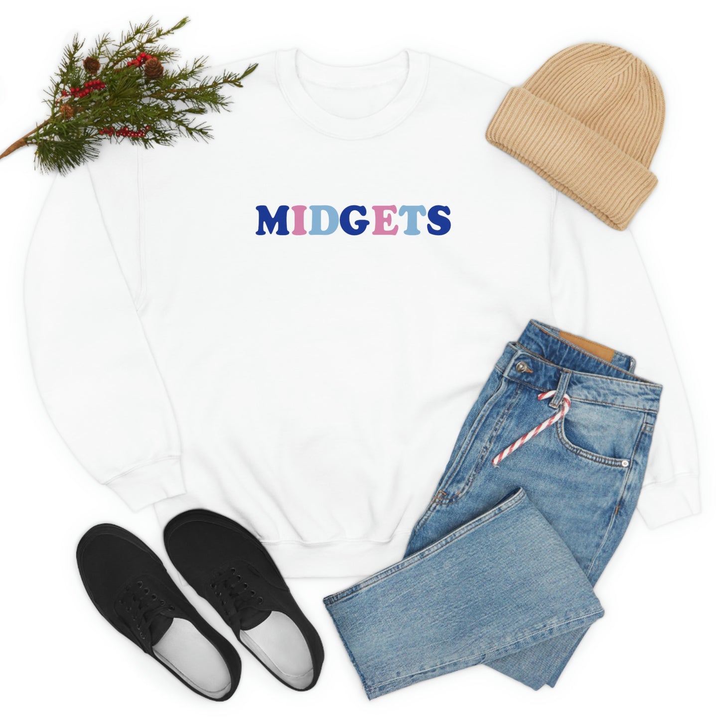 Pink and Blue Midgets Heavyweight Crewneck Sweatshirt