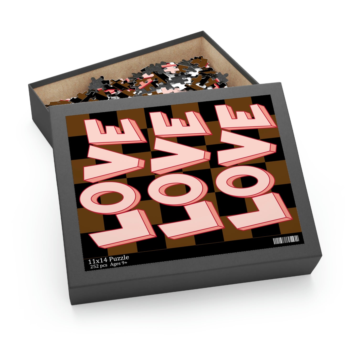 Love Love Love Checkered Puzzle (120, 252, 500-Piece)