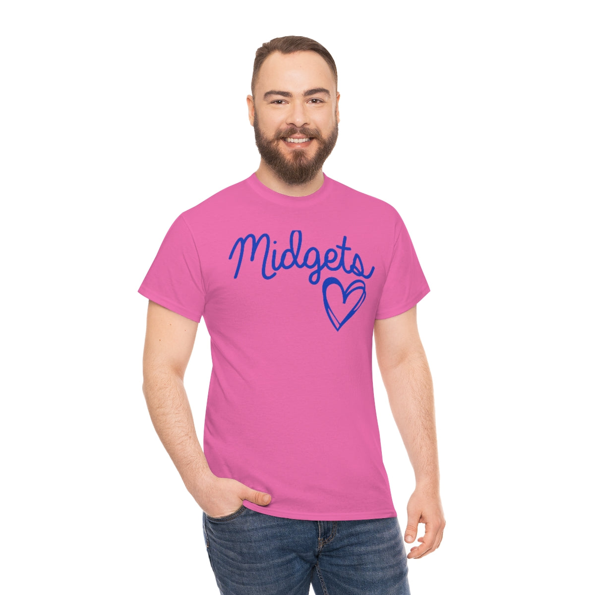 Midget Blue Heart Unisex Heavy Cotton Tee