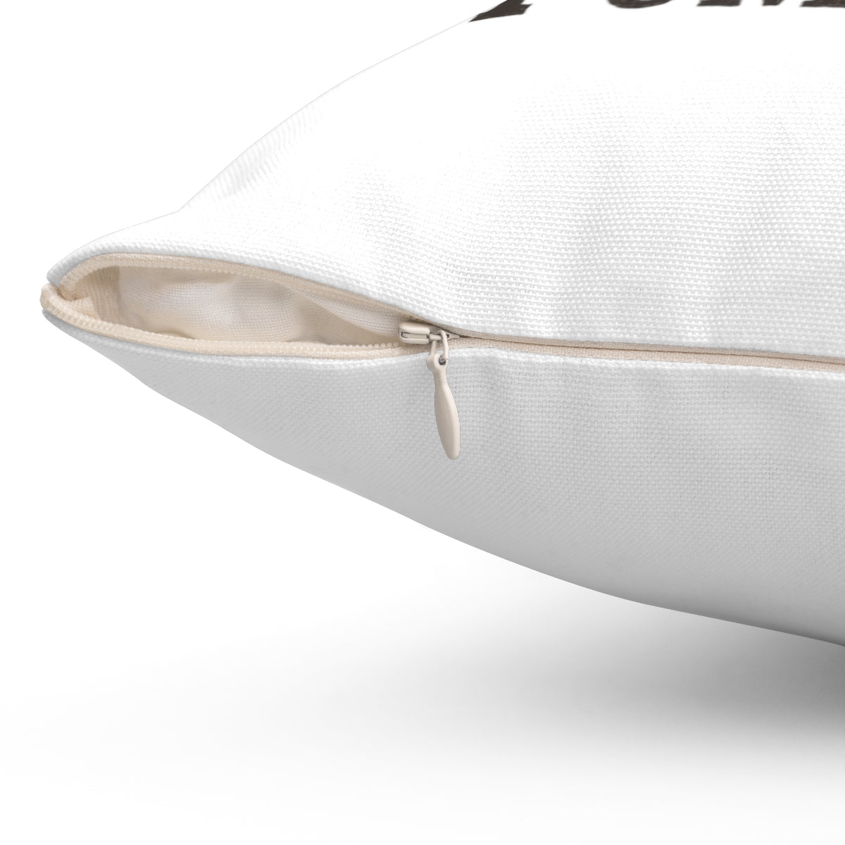 White Howdy Pumpkin Fall Halloween Spun Polyester Square Pillow