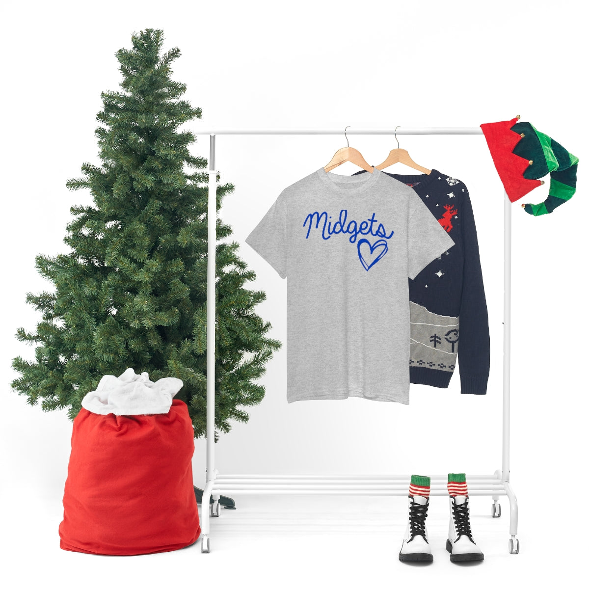 Midget Blue Heart Unisex Heavy Cotton Tee