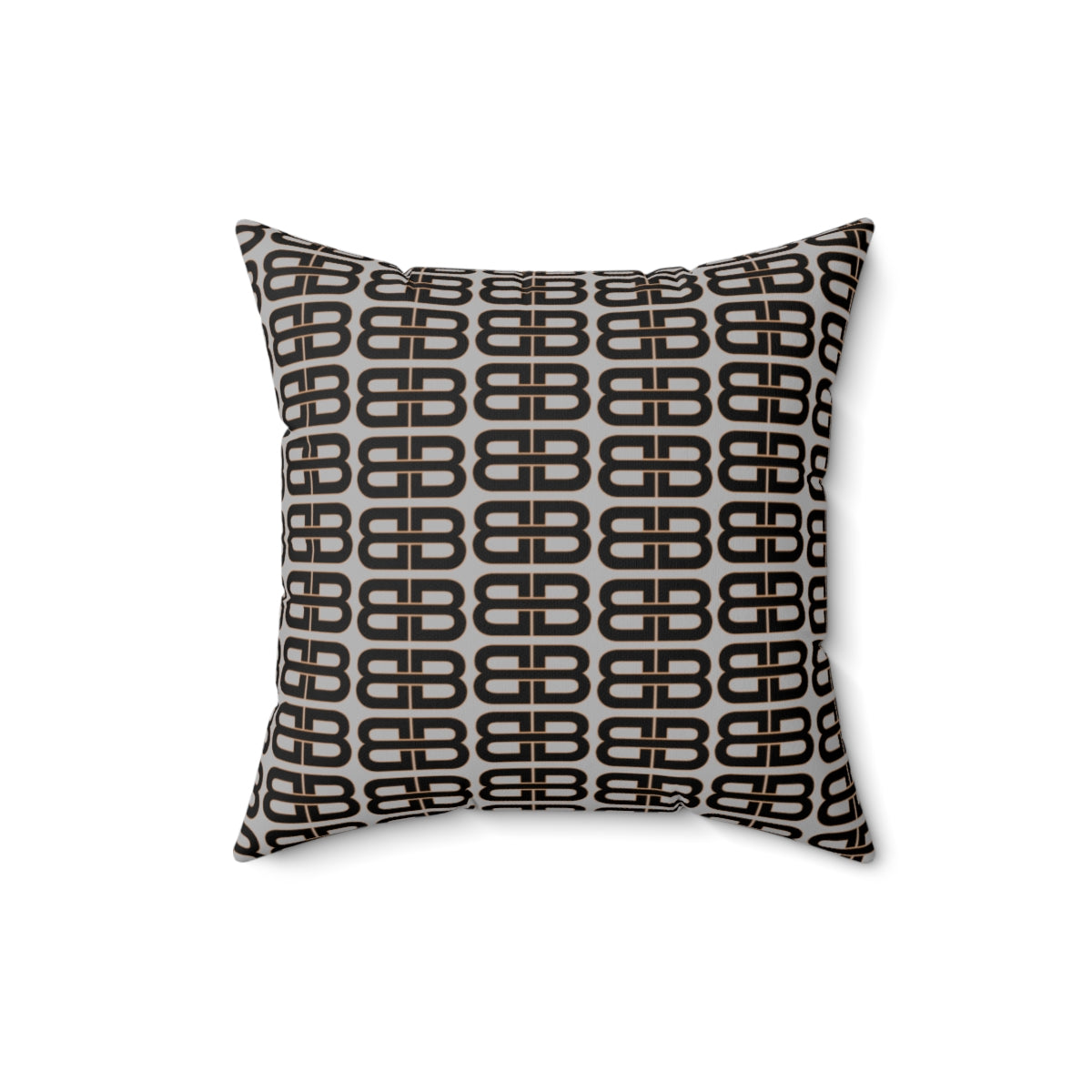 Light Gray Bhava Brand Pattern Square Pillow