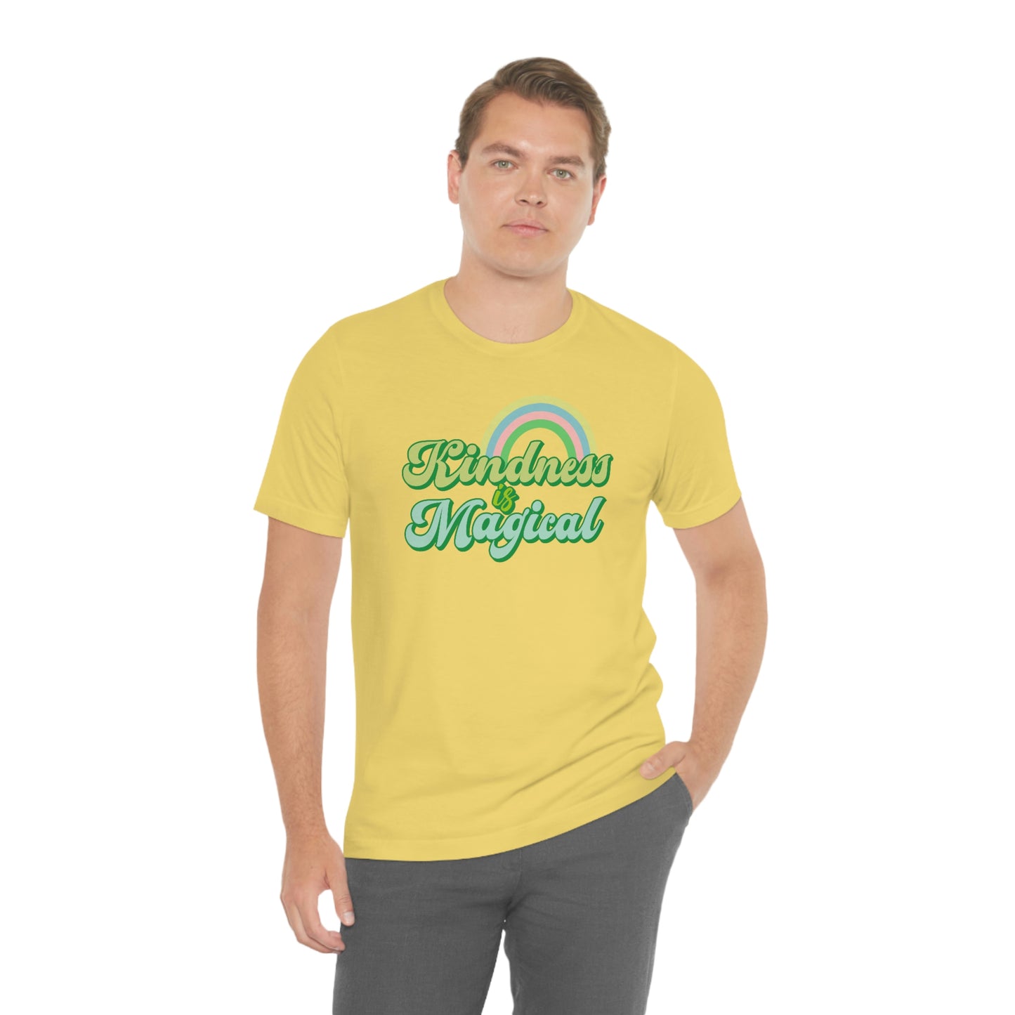 St. Patrick's Day "Kindness is Magical" - Front Side Only Unisex Jersey Short Sleeve Tee
