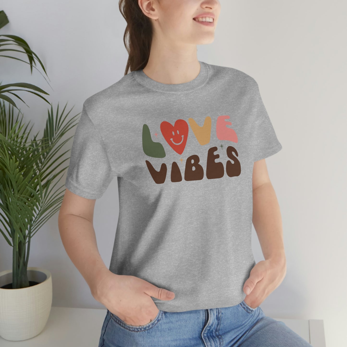 "Love Vibes" Unisex Jersey Short Sleeve Tee