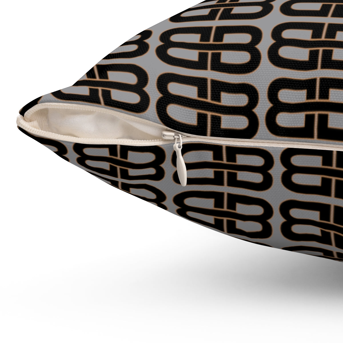 Gray Bhava Brand Pattern Square Pillow