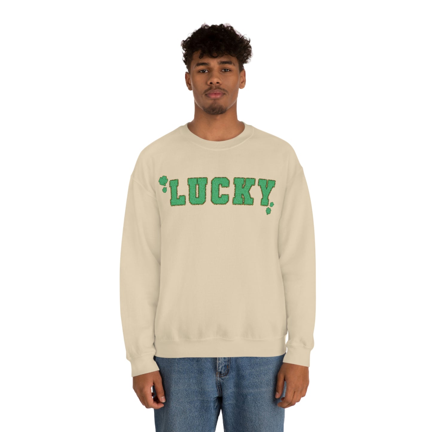 St. Patrick's Day "Lucky" Design Unisex Heavy Blend Crewneck Sweatshirt