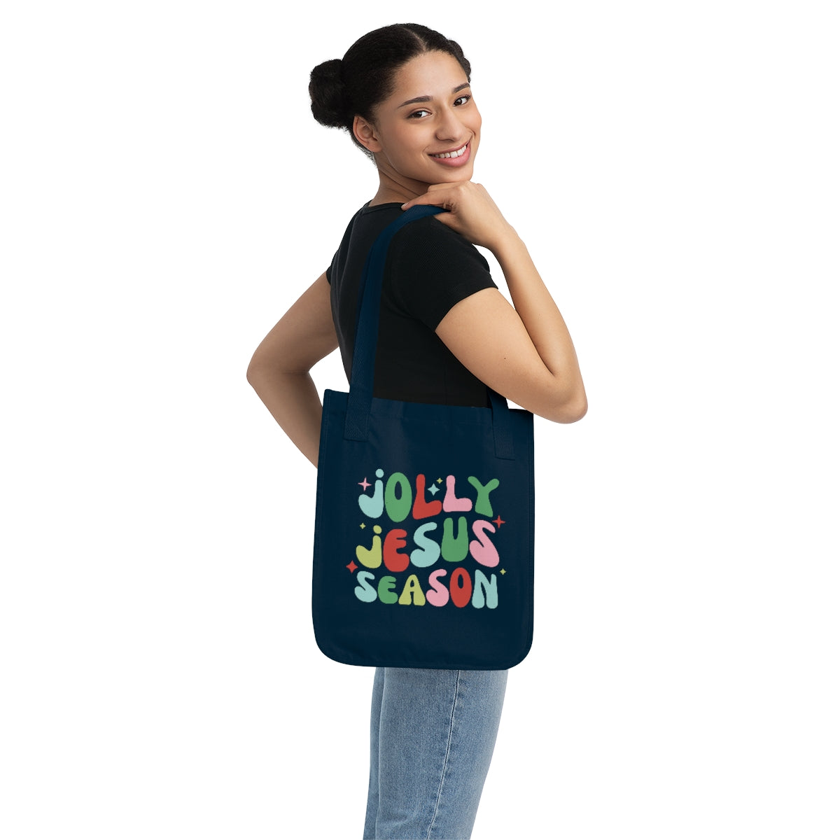 Jolly Jesus Season Organic Canvas Tote Bag