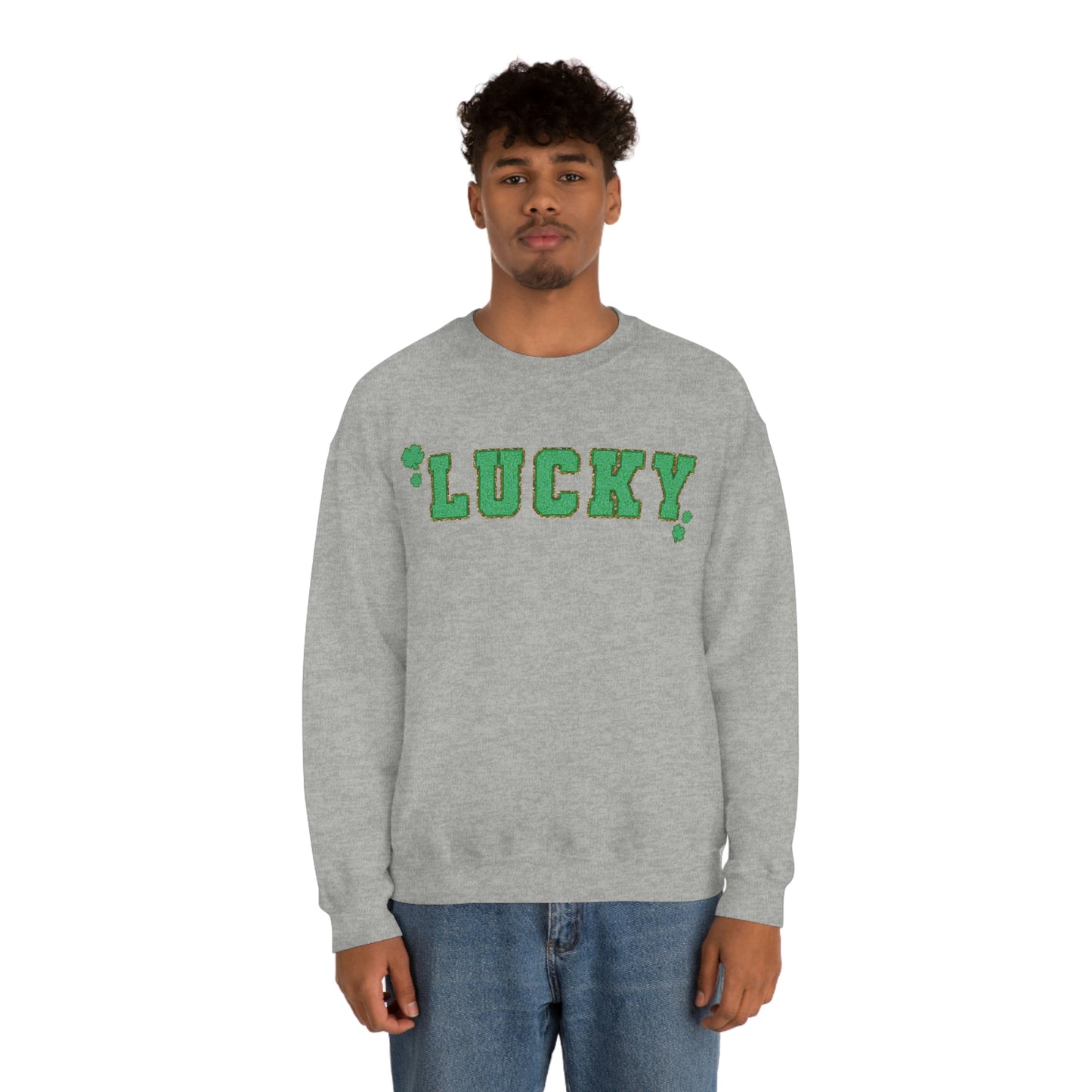 St. Patrick's Day "Lucky" Design Unisex Heavy Blend Crewneck Sweatshirt