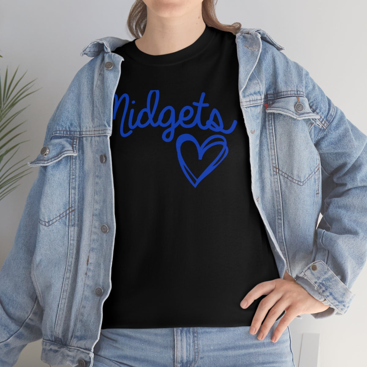 Midget Blue Heart Unisex Heavy Cotton Tee