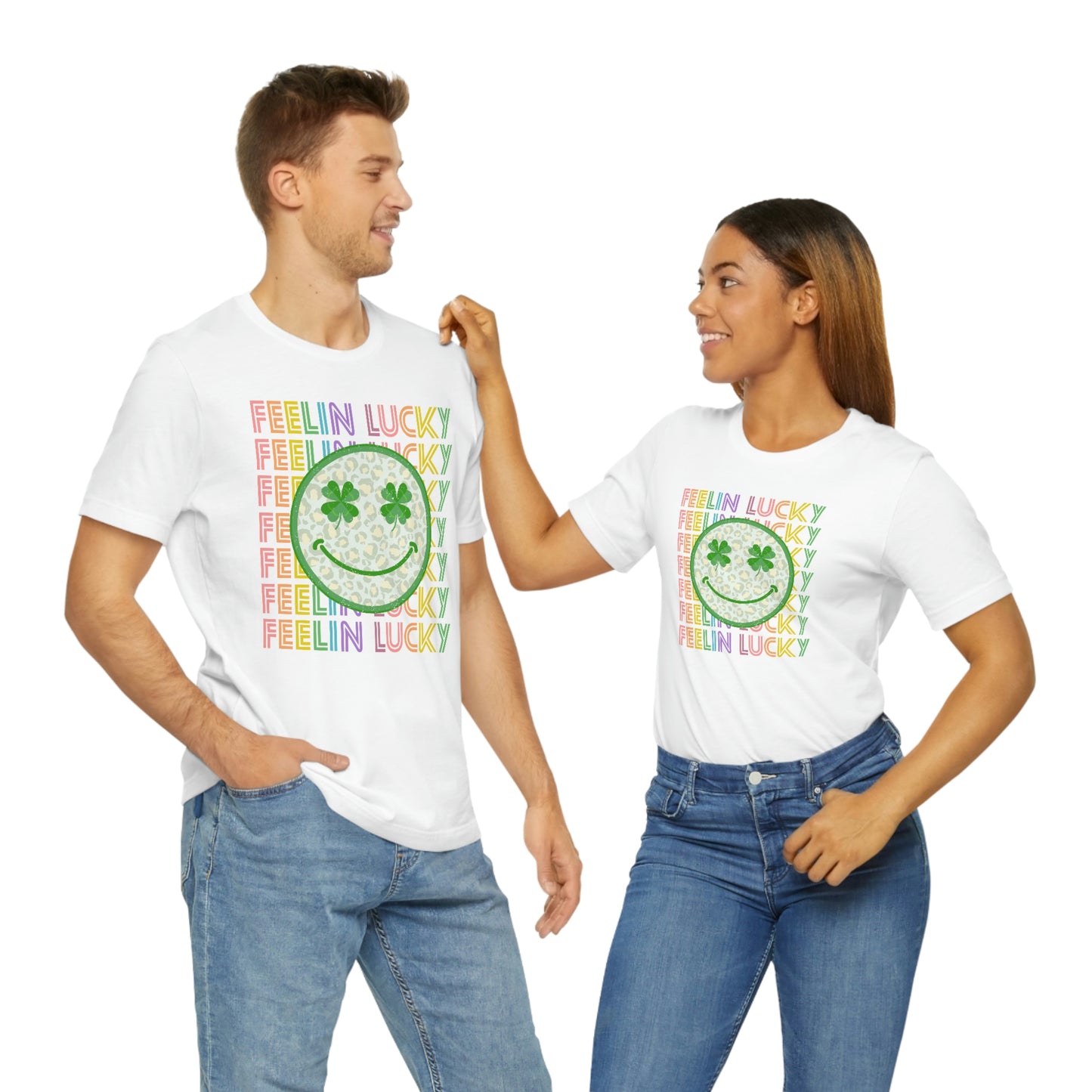 St. Patrick's Day "Feelin Lucky" Unisex Jersey Short Sleeve Tee