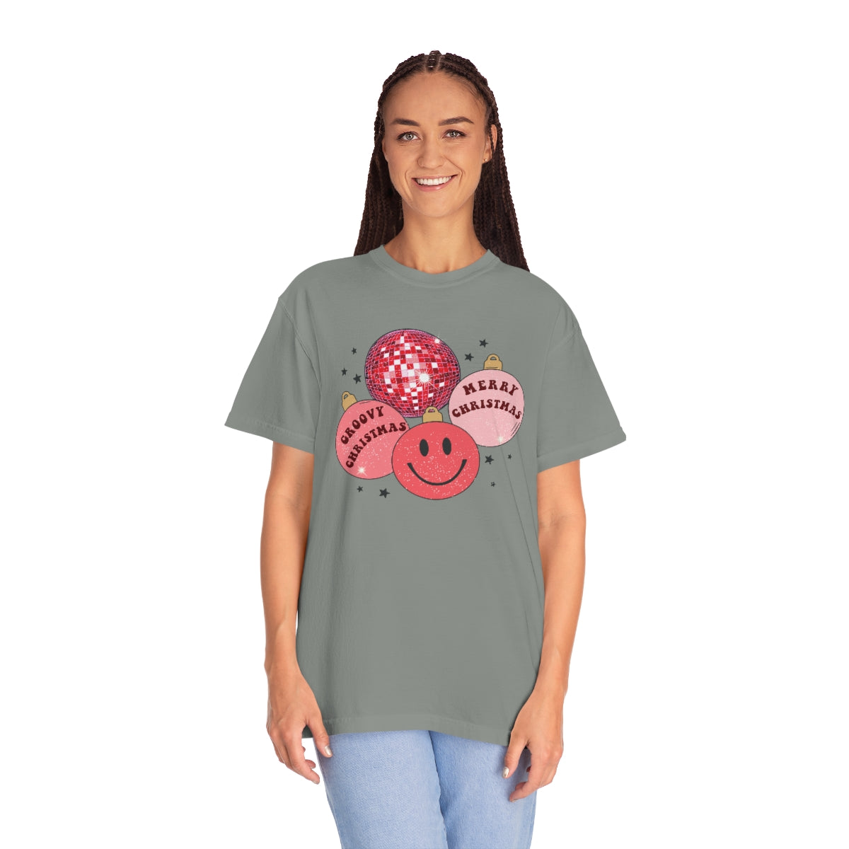 Groovy Christmas Unisex Garment-Dyed Comfort Colors PREMIUM T-shirt