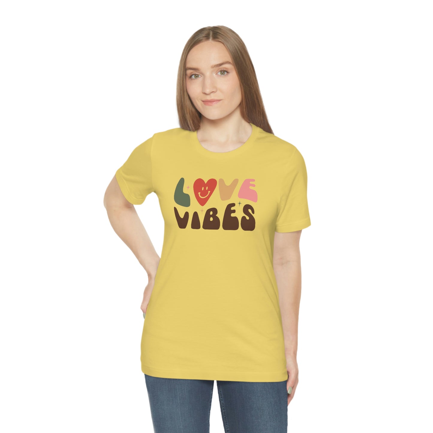 "Love Vibes" Unisex Jersey Short Sleeve Tee