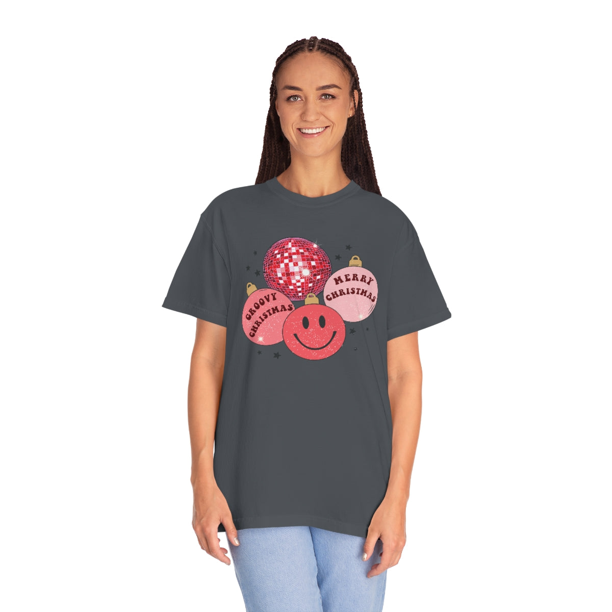 Groovy Christmas Unisex Garment-Dyed Comfort Colors PREMIUM T-shirt