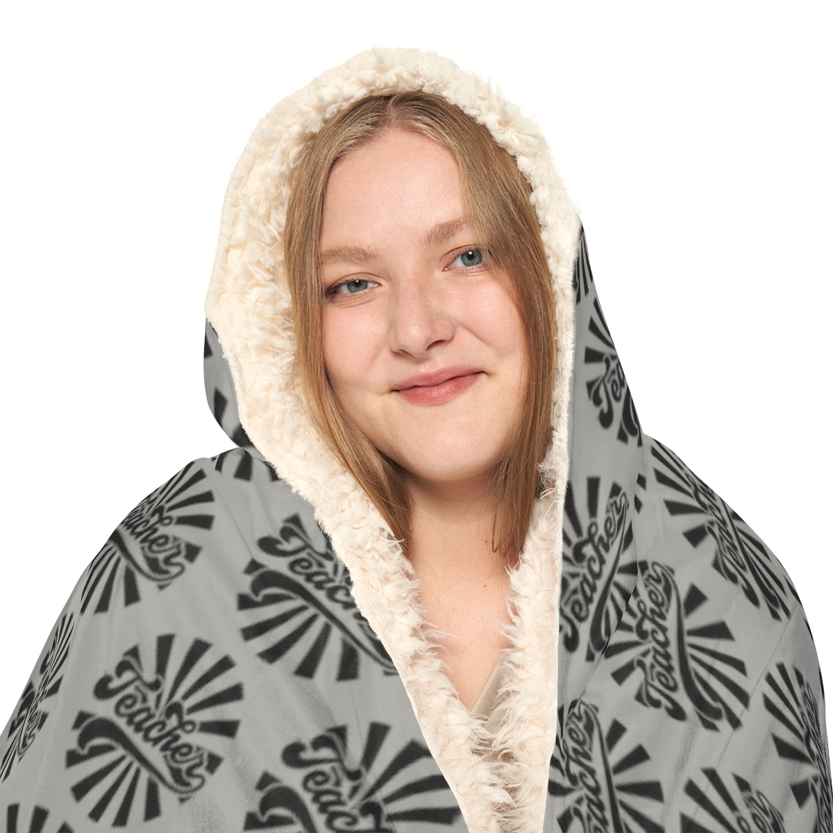 Gray " Teacher" Snuggle Blanket