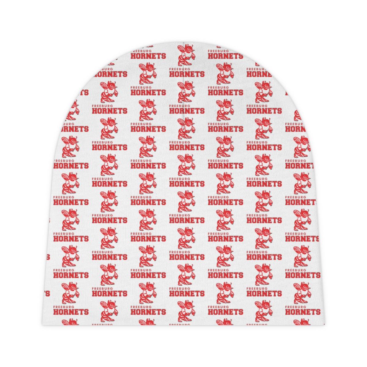 White Freeburg Hornets Baby Beanie